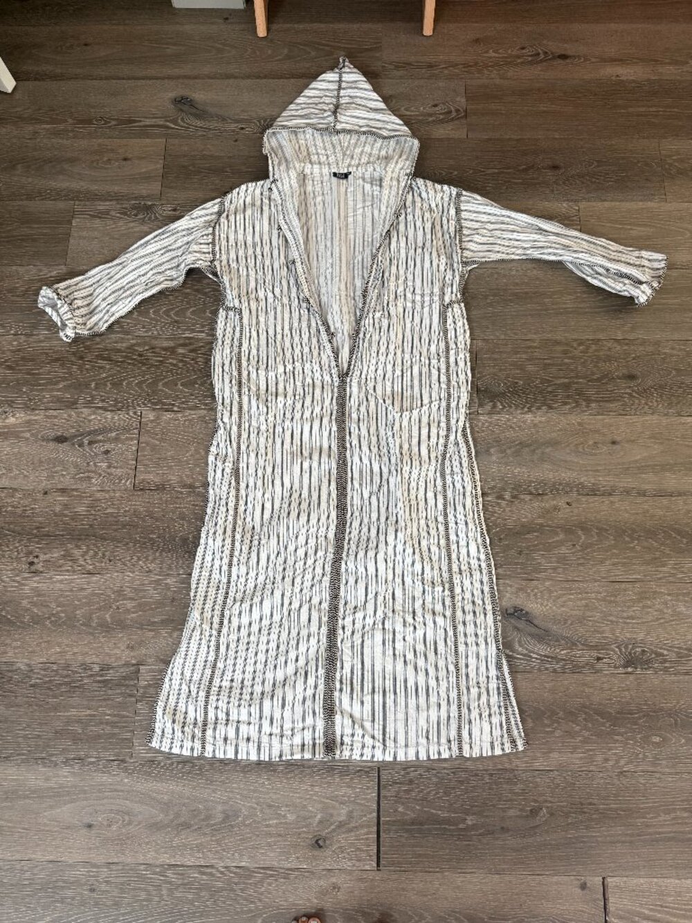 Ace Hotel Striped Hooded Pool Cover-Up Robe Size M/L